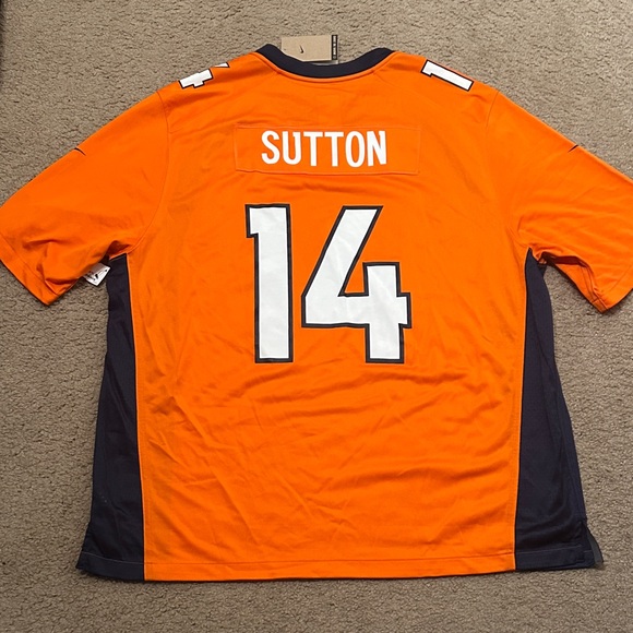 NWT Nike Mens NFL Denver Broncos #14 Courtland Sutton Orange Jersey Top Size 3XL - Picture 2 of 11